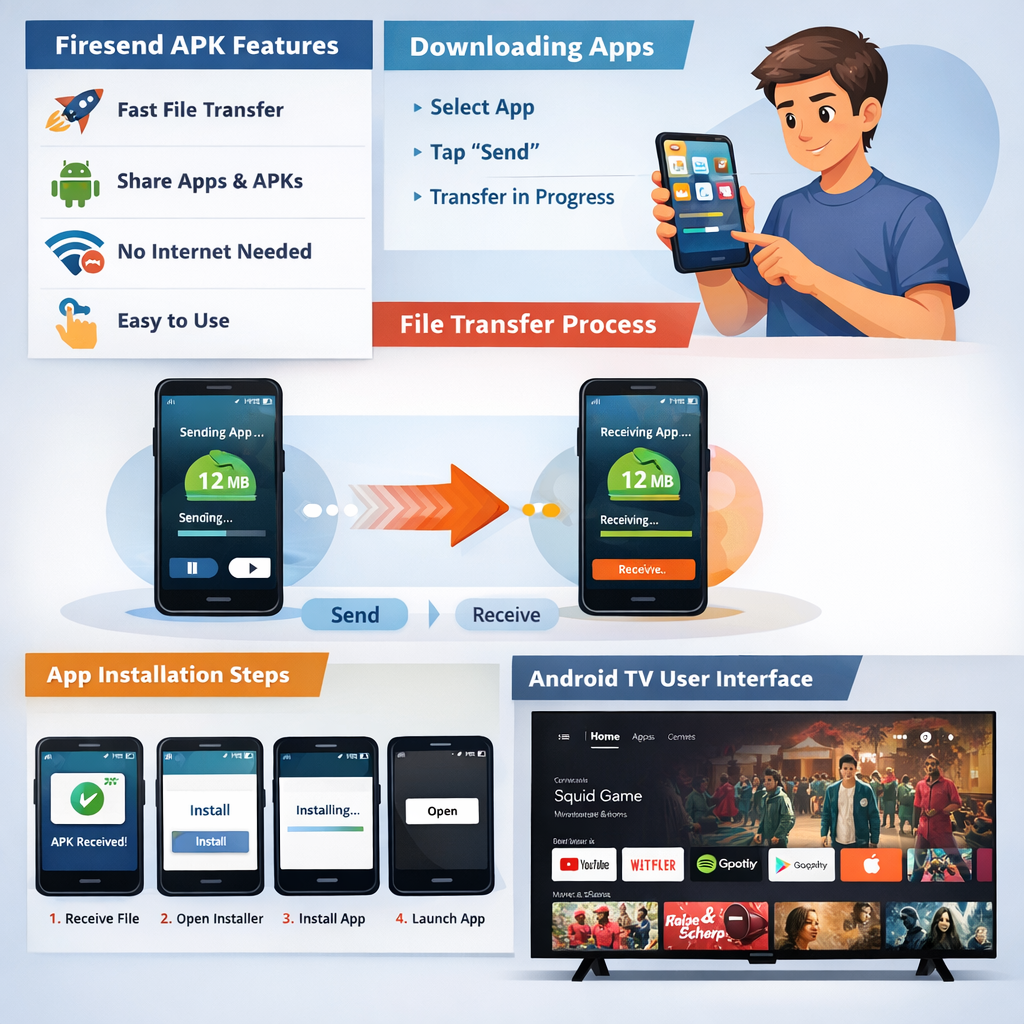 User downloading apps using Firesend APK