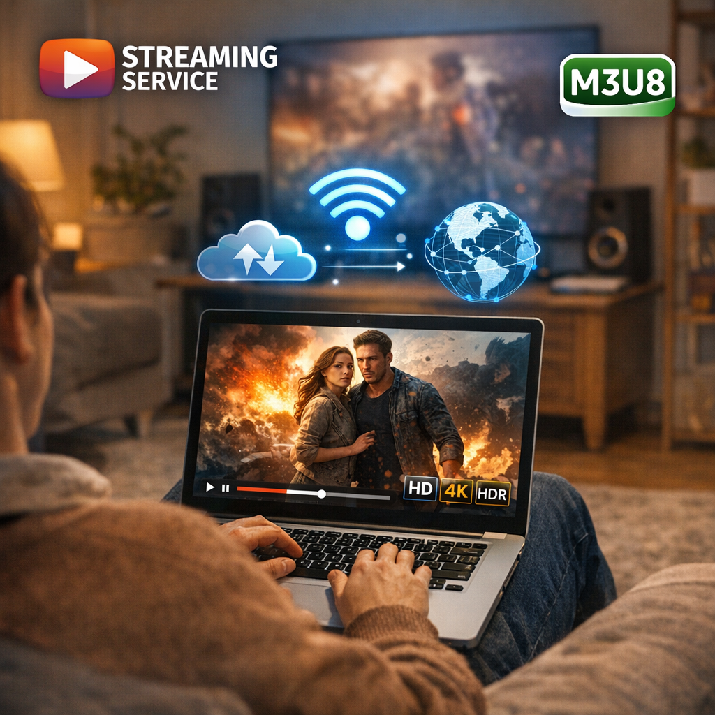 Person streaming video using M3U8 format